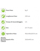 Attrezzo Soft Fitness in legno per passeggiata sul posto - cm 90x140x205h