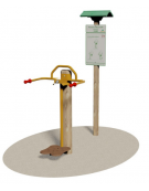 Attrezzo Soft Fitness in legno per oscillazione del tronco - cm 71x165x205h