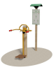 Attrezzo Soft Fitness in legno per oscillazione del tronco - cm 71x165x205h
