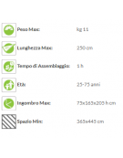 Attrezzo Soft Fitness in legno per oscillazione del tronco - cm 71x165x205h