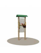 Attrezzo Soft Fitness in legno per rotazione delle braccia ginnastica posturale - cm 75x90x215h