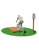 Stazione Ciclocross - Dossi - in legno di pino nordico - cm 255x120x21h