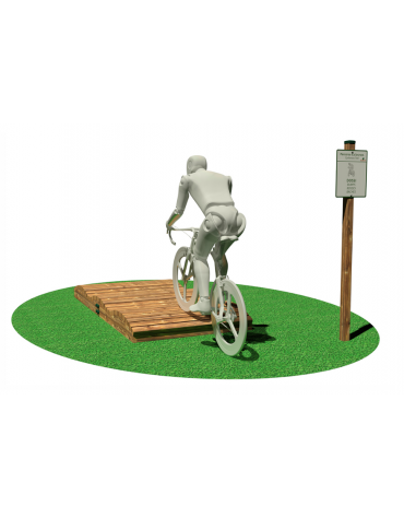 Stazione Ciclocross - Dossi - in legno di pino nordico - cm 255x120x21h