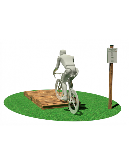 Stazione Ciclocross - Dossi - in legno di pino nordico - cm 255x120x21h