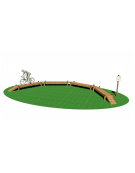Stazione Ciclocross - Curva sopraelevata - in legno di pino nordico - cm 965x450x45h
