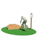 Stazione Ciclocross - Tornante - in legno di pino nordico - cm 140x174x45h