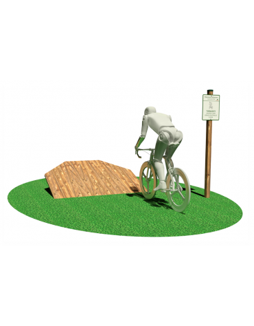 Stazione Ciclocross - Tornante - in legno di pino nordico - cm 140x174x45h