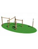 Stazione Ciclocross - Labirinto - in legno di pino nordico - cm 414x215x200h