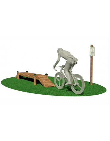 Stazione Ciclocross - Passaggio di Equilibrio - in legno di pino nordico - cm 417x68x45h