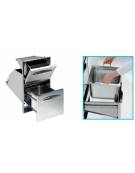 Tramoggia battifondi doppia caffe' con raccolta - Per foro cm 35x59h oppure cm 44x60h