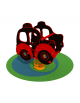 Gioco a molla inclusivo monoposto Taxi - in legno - dimensioni cm 46x66x70h