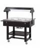Carrello caldo bagnomaria in legno, Temp. +30/+90°C - 3xGN1/1 - colore Laccato Bianco - cm 111x112x141h