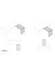 Allungo Dx/Sx o centrale per linea special - cm 100x60x74h