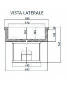 Vasca refrigerata da incasso in acciaio inox - refrigerazione statica +2 / +8° C - 4 x GN1/1 - cm144x68x54,5h