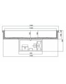 Vasca refrigerata da incasso in acciaio inox - refrigerazione statica +2 / +8° C - 4 x GN1/1 - cm144x68x54,5h