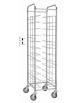Carrello portavassoi universale in acciaio inox - Capacità 12 vassoi - cm 52x62x185h