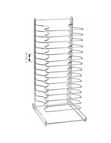 Portateglie da banco per 15 teglie tonde da cm. 26 a 32 - cm 38 x 29 x 67h