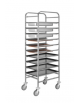 Carrello portateglie in acciaio inox - capacità 10 teglie 60×40 cm e bacinelle GN1/1 6,5h - cm 51,5x67x175h