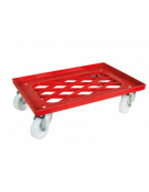 Carrello portacassette per impasti pizza 60x40 cm - senza manico - cm 62x42x16,5h