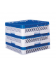 Rialzo 9 scomparti h 42 mm col. blu - cm 50x50x5h