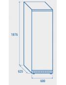 Armadio refrigerato negativo inox con interno in ABS - 7 ripiani evaporatore fissi - 600x625x1875h