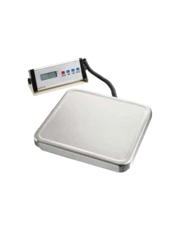 Bilancia Elettronica fino a 60 kg con divisione in grammi 20 - piatto in acciaio inox - cm 31x30x5h