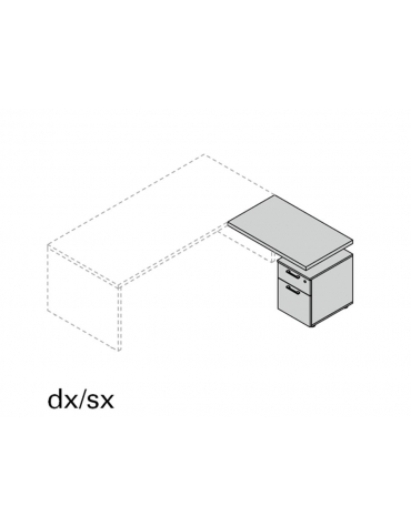 Allungo Dx/Sx cassettiera 1 cassetto e classificatore Special