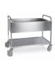 Carrello inox con vasca stagna e rubinetto - capacità 3 x GN1/1 - piano inferiore - cm 117x63x94H
