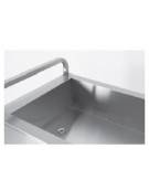 Carrello inox con vasca stagna e rubinetto - capacità 3 x GN1/1 - piano inferiore - cm 117x63x94H