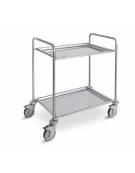 Carrello inox con 2 piani asportabili da cm 70x50 - Portata totale Kg 120 - cm 98x62x94h