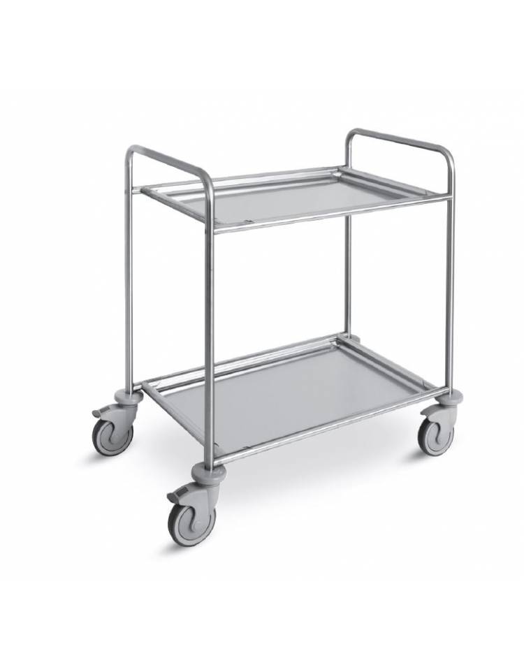 Carrello portavivande in acciaio inox 3 ripiani freni max 150kg