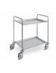 Carrello inox con 2 piani asportabili da cm 90x50 - Portata totale Kg 120 - cm 118x62x94h