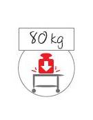 Carrello in acciaio inox AISI 201 - 3 ripiani stampati da cm 100x50 - Portata totale Kg 80 - cm 109x59x94h