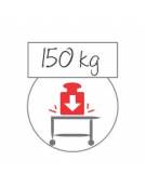 Carrello in acciaio inox AISI 304 con 4 ripiani stampati saldati da cm 100x60 - Portata Kg 150 - cm 109x69x126h