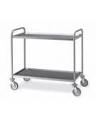 Carrello inox con 2 ripiani stampati imbullonati da cm 120x60 - Portata Kg 150 - cm 129x69x95h