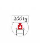 Carrello inox AISI 304 per trasporto pesante - 2 piani stampati cm 120x60, saldati - Portata complessiva Kg 200 - cm 129x69x95h