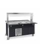 Carrello refrigerante armadiato, con parafiato fisso - colore Rovere - 2xGN 1/1 - cm 80x68x144h