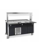 Carrello refrigerante armadiato, con parafiato fisso - colore Nero o RAL - 2xGN 1/1 - cm 80x68x144h