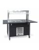 Carrello buffet armadiato refrigerato, con parafiato mobile - 4x1/1 GN - colore Rovere - cm 161x68x144h