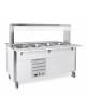 Carrello armadiato buffet termico con parafiato fisso - 4x1/1 GN - colore Nero - cm 161x68x144h