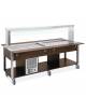 Carrello buffet misto freddo/caldo, parafiato fisso - 4 vani GN1/1 (2 caldi + 2 freddi) - colore Nero - cm 161x68x144h