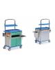 CARRELLO MULTIUSO PER MEDICAZIONE ED INFERMERIA CON 2 ANTE E 2 CASSETTI CM 92 X 55 X 180 H