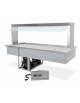 Vasca refrigerata da incasso in acciaio inox, con parafiato mobile - 2xGN1/1 - Refrigerazione statica +4 /+10° C- cm 80x68x111h