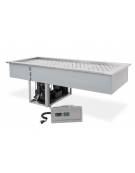 Vasca refrigerata da incasso in acciaio inox - 4xGN1/1 - Refrigerazione statica +4 /+10° C- cm 161x68x55h