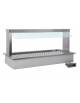 Vasca riscaldata bagnomaria da incasso in acciaio inox - parafiato fisso e LED - 2xGN1/1 - cm 80x68x78h