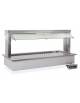 Vasca riscaldata bagnomaria da incasso in acciaio inox - parafiato mobile e LED - 4xGN1/1 - cm 161x68x78h