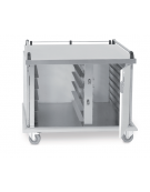 Carrello prime colazioni in acciaio inox, per distribuzione in multiporzione - cm 125x76x99h