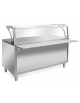 Elemento armadiato neutro per self-service, con parafiato e mensola scorrivassoio - 4xGN1/1 - cm 158x94x120h