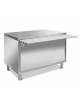 Elemento armadiato neutro per self-service, con mensola scorrivassoio - 4xGN1/1 - cm 158x94x83h