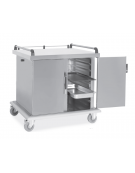 Carrello prime colazioni in acciaio inox, per distribuzione con vassoi personalizzati  - cm 104x76x99h